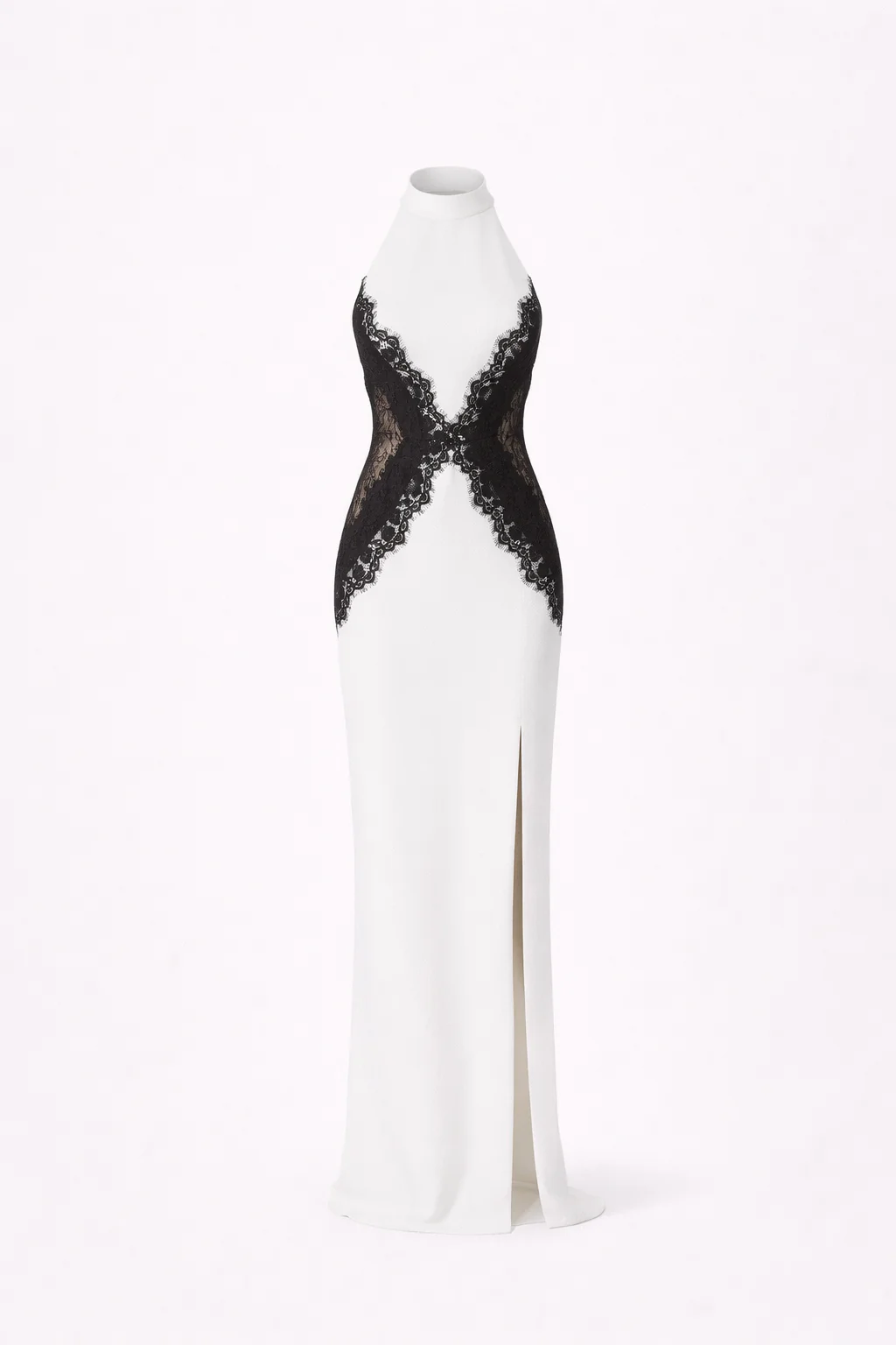Monaco Lace Gown — Halter Satin Dress - Image 3