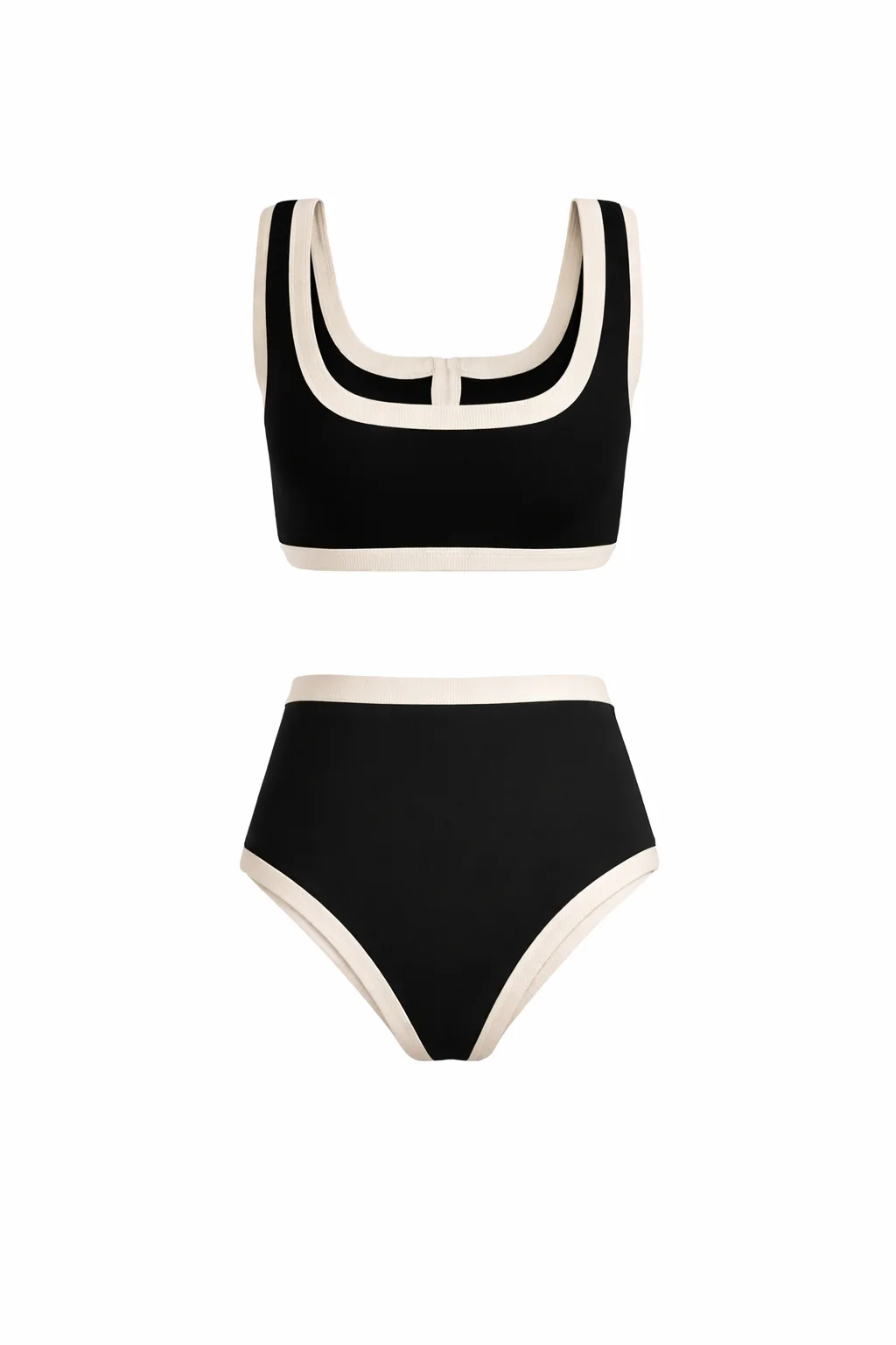 THE MONROE SET — Contrast Trim Ribbed Bikini - Image 4