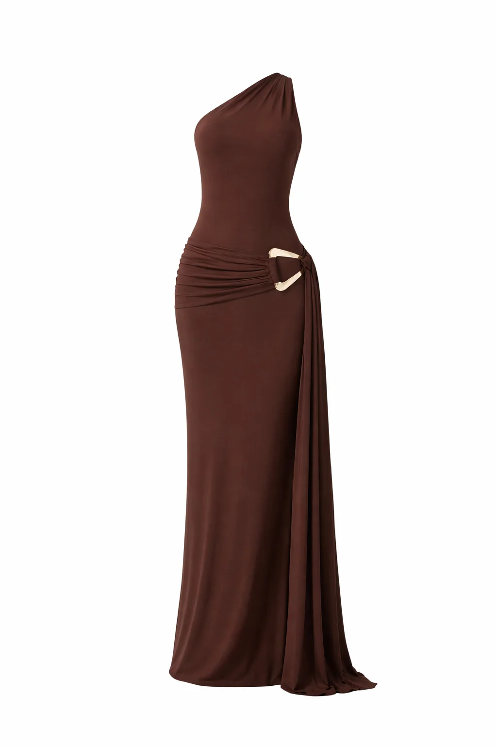 SEDONA GOWN — Asymmetric Halter with Metal Waist Detail - Image 3
