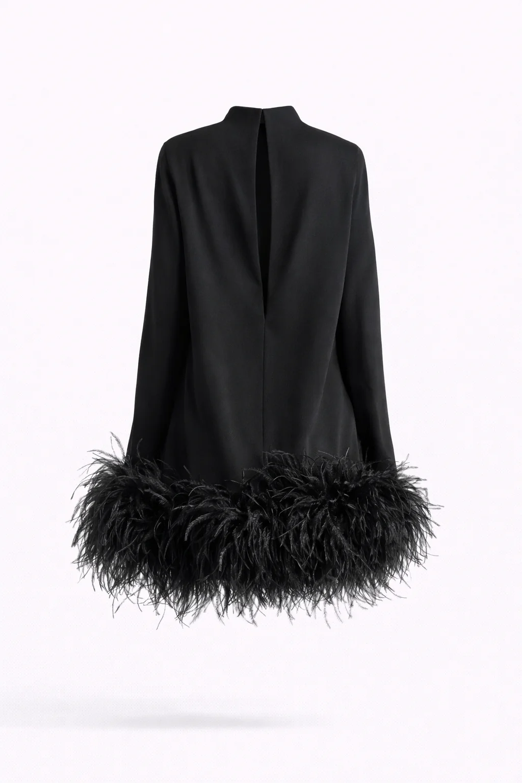 Odette Feather-Hem Turtleneck Mini Dress - Image 4
