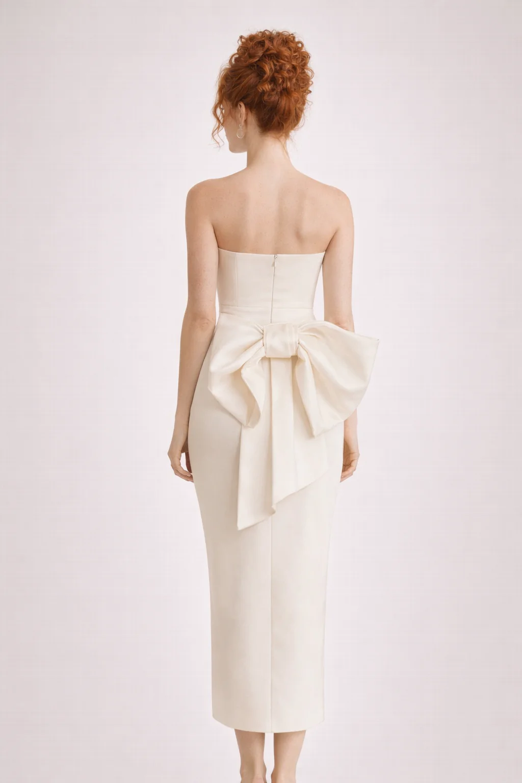 Margot Bow-Back Strapless Midi Dress - Image 2
