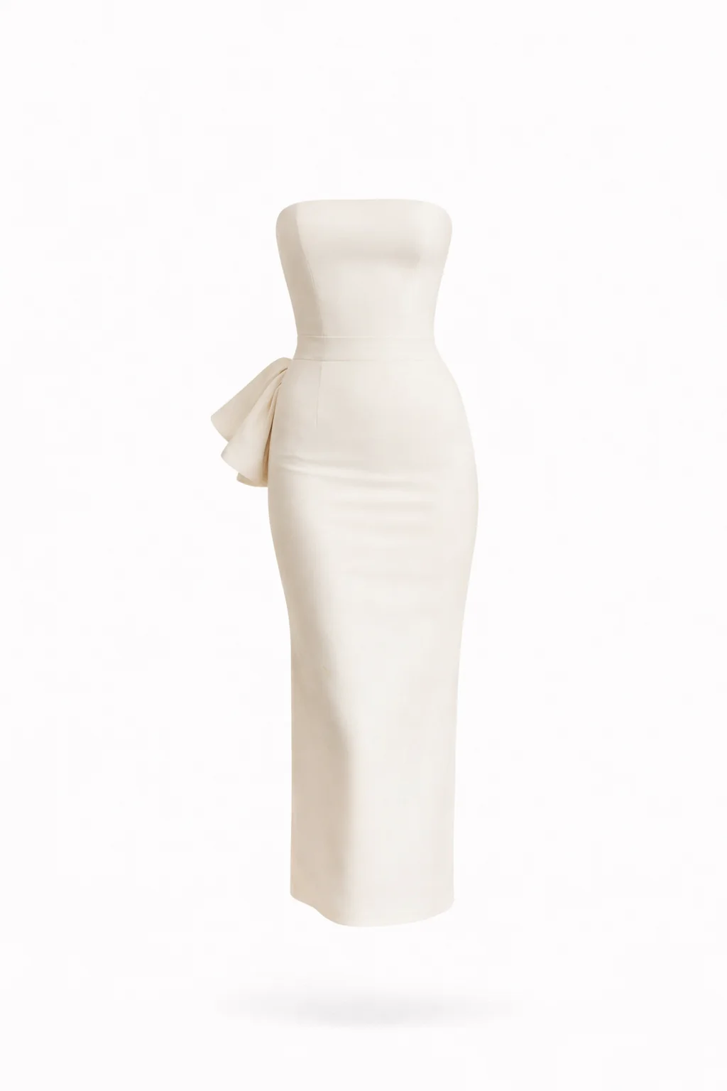 Margot Bow-Back Strapless Midi Dress - Image 4