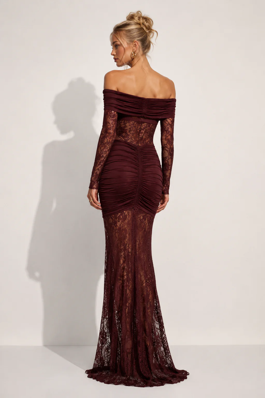 Alina Off-Shoulder Lace Maxi Dress - Image 2