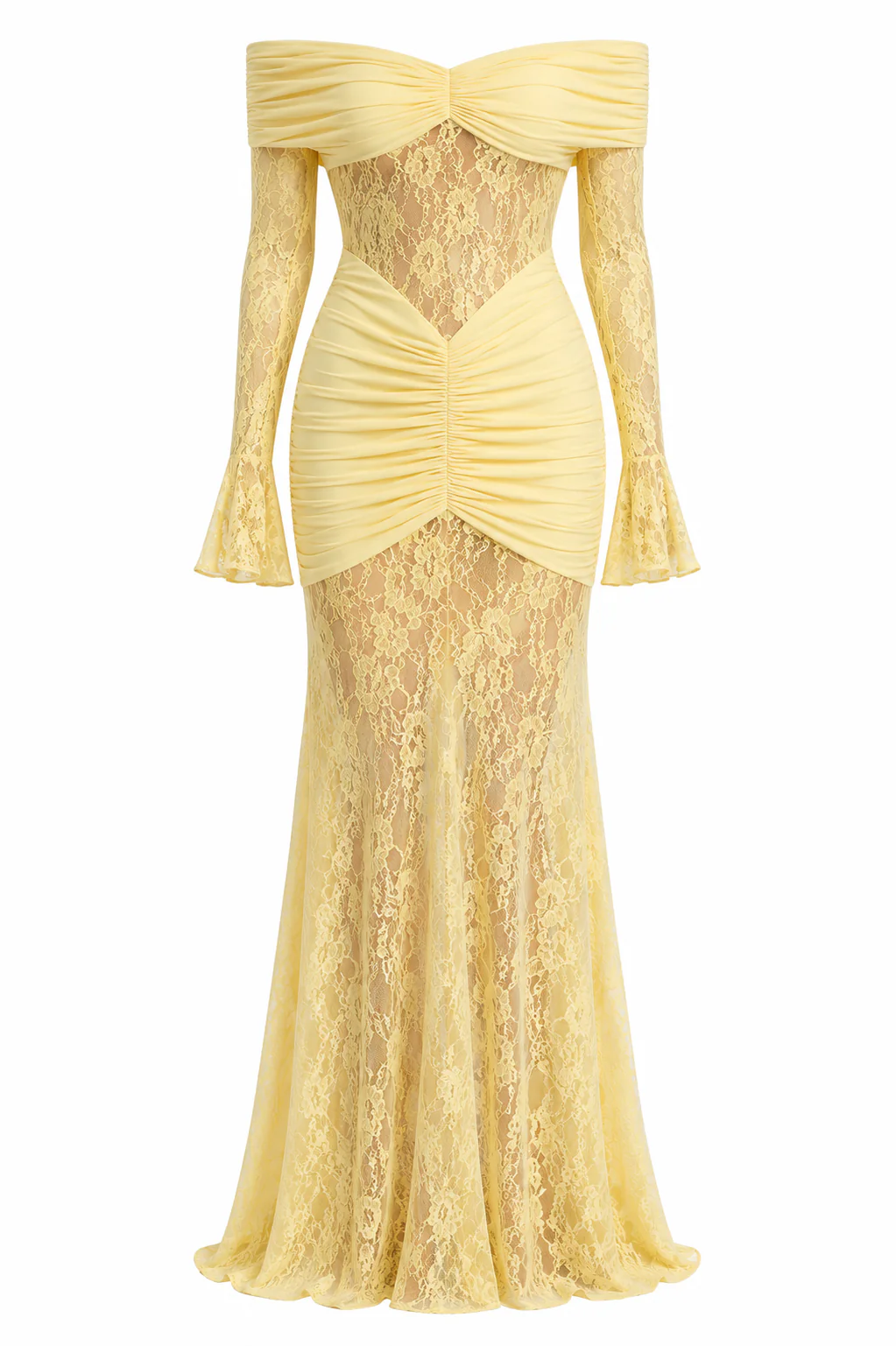 Alina Off-Shoulder Lace Maxi Dress - Image 3