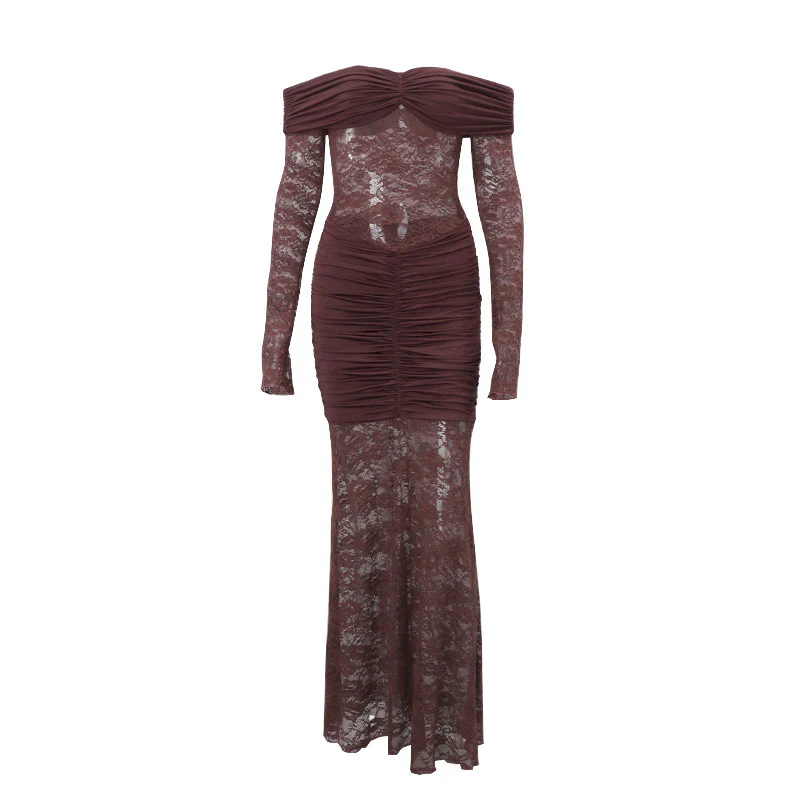 Alina Off-Shoulder Lace Maxi Dress - Image 4