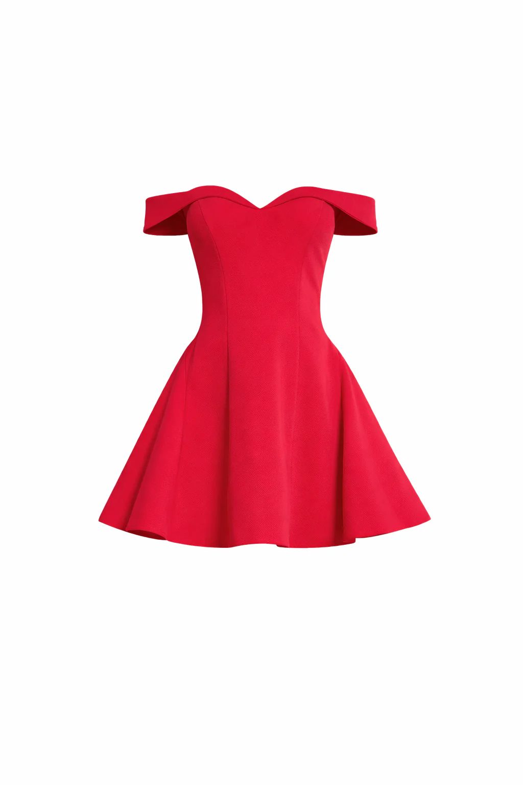 Coco Mini Dress— Off-Shoulder Contrast Trim Skater Dress - Image 5