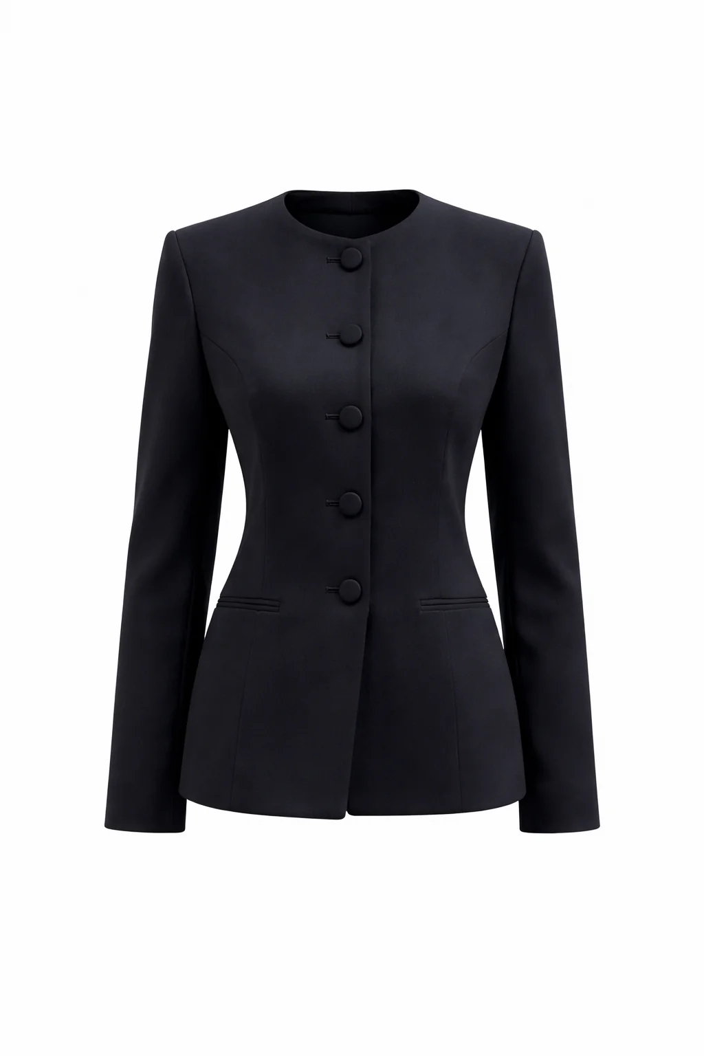 MADELEINE SET — Round-Neck Tailored Jacket with Mini Skirt - Image 6