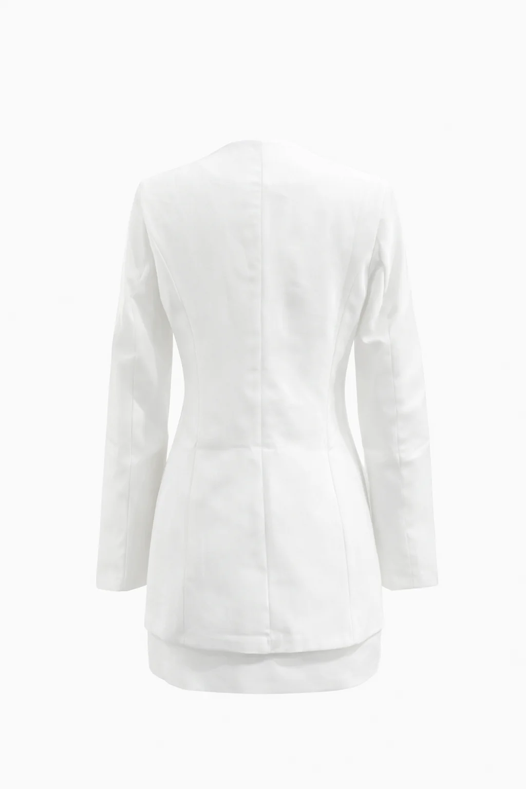 MADELEINE SET — Round-Neck Tailored Jacket with Mini Skirt - Image 8