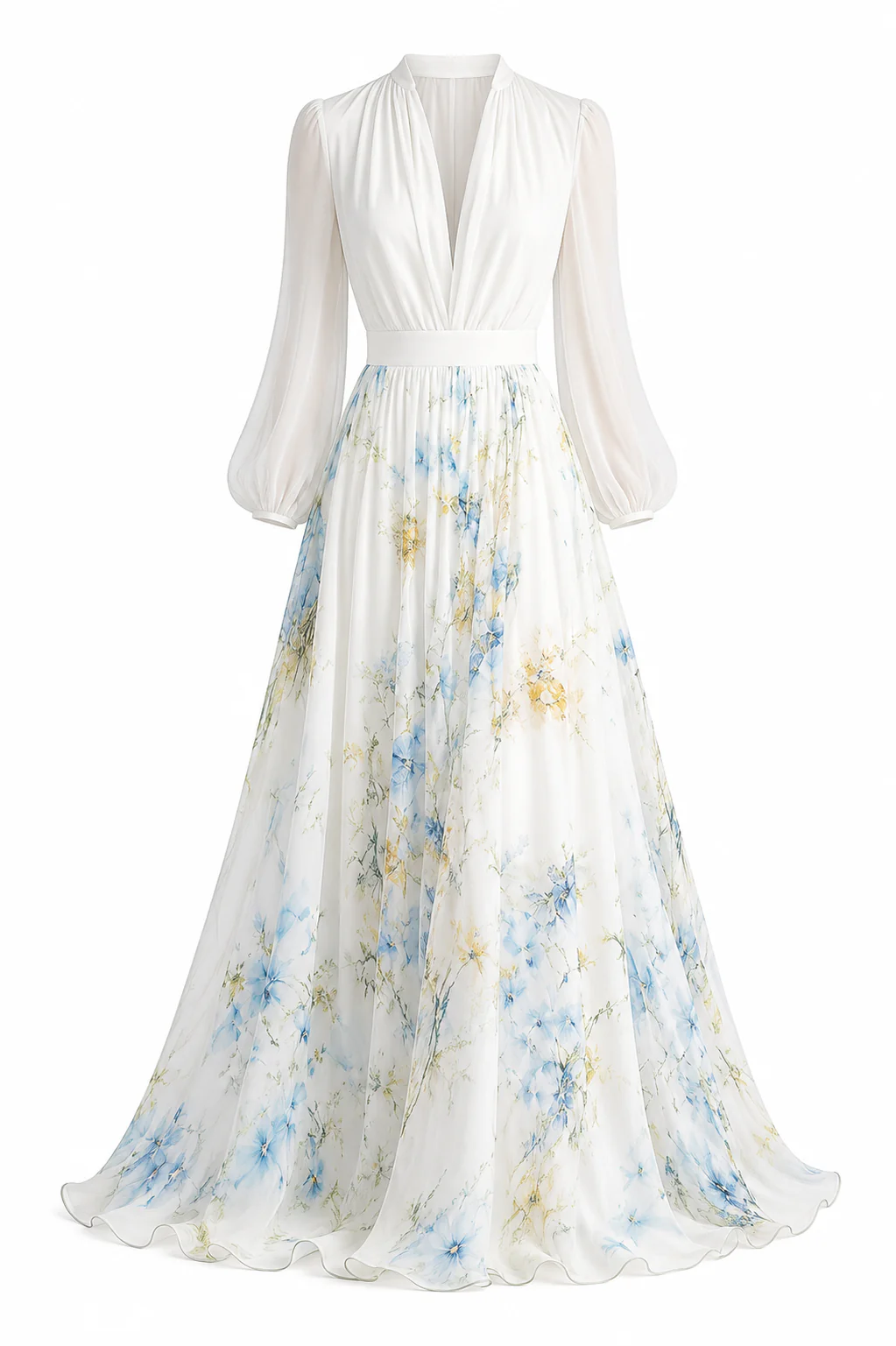 ISLA DRESS — Floral Chiffon Maxi Dress - Image 2