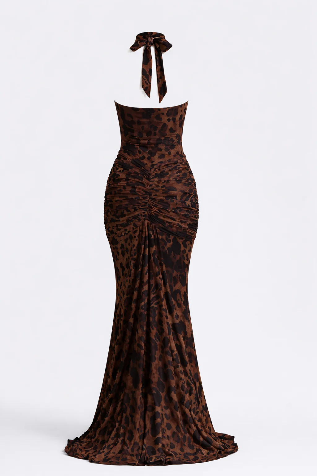 THE NOIRÉ DRESS — Deep-V Halter Leopard Maxi - Image 4