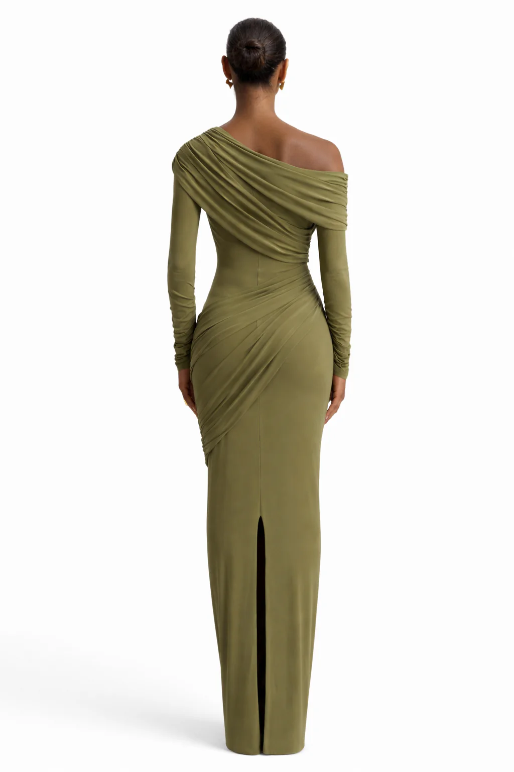 AURELIA GOWN — Draped Long-Sleeve Maxi Dress - Image 2