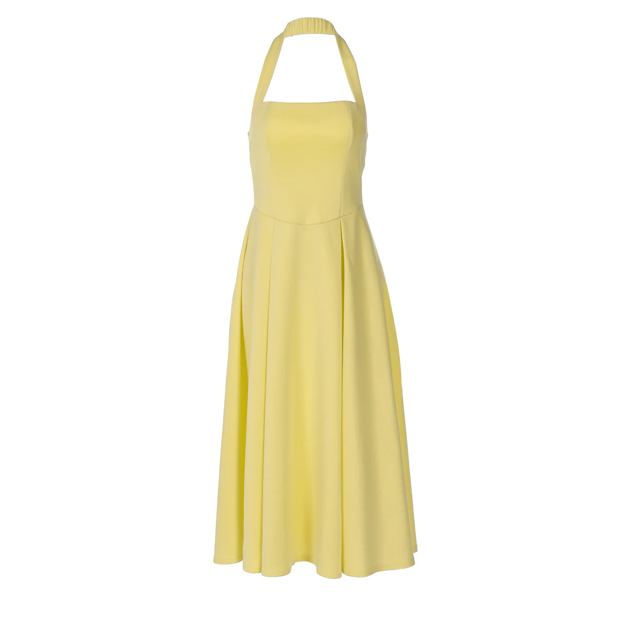 LUCIA DRESS — Halter Neck Open Back Midi Dress - Image 3