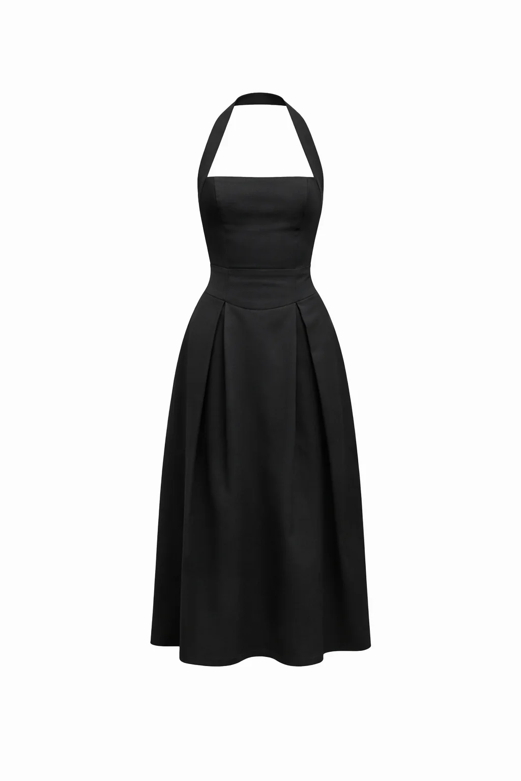 LUCIA DRESS — Halter Neck Open Back Midi Dress - Image 5