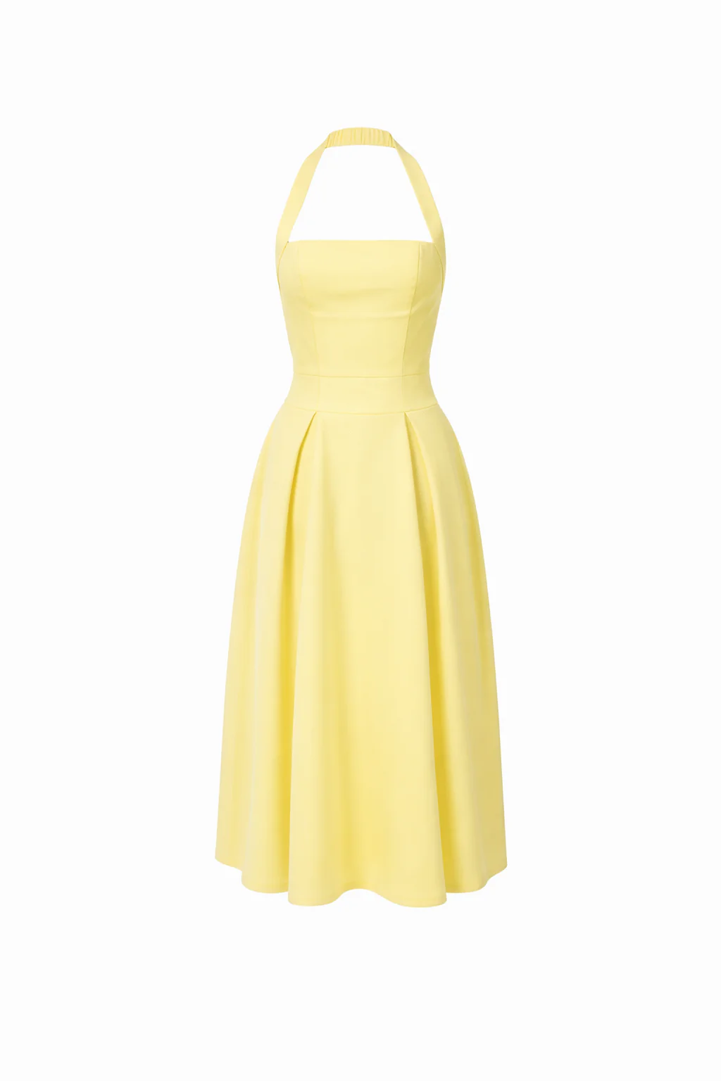 LUCIA DRESS — Halter Neck Open Back Midi Dress - Image 6