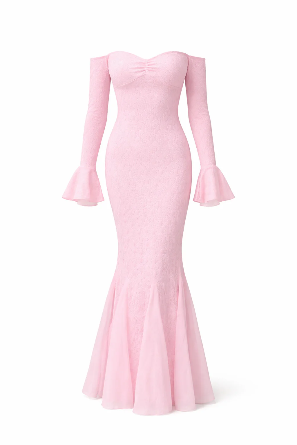 ODETTE GOWN — Off-Shoulder Mermaid with Bell Sleeves - Image 6