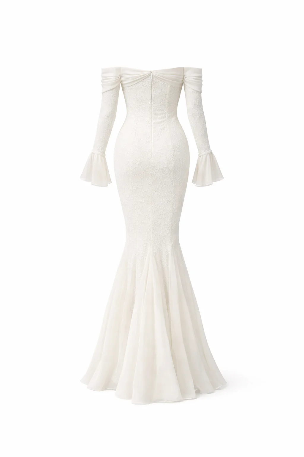ODETTE GOWN — Off-Shoulder Mermaid with Bell Sleeves - Image 7