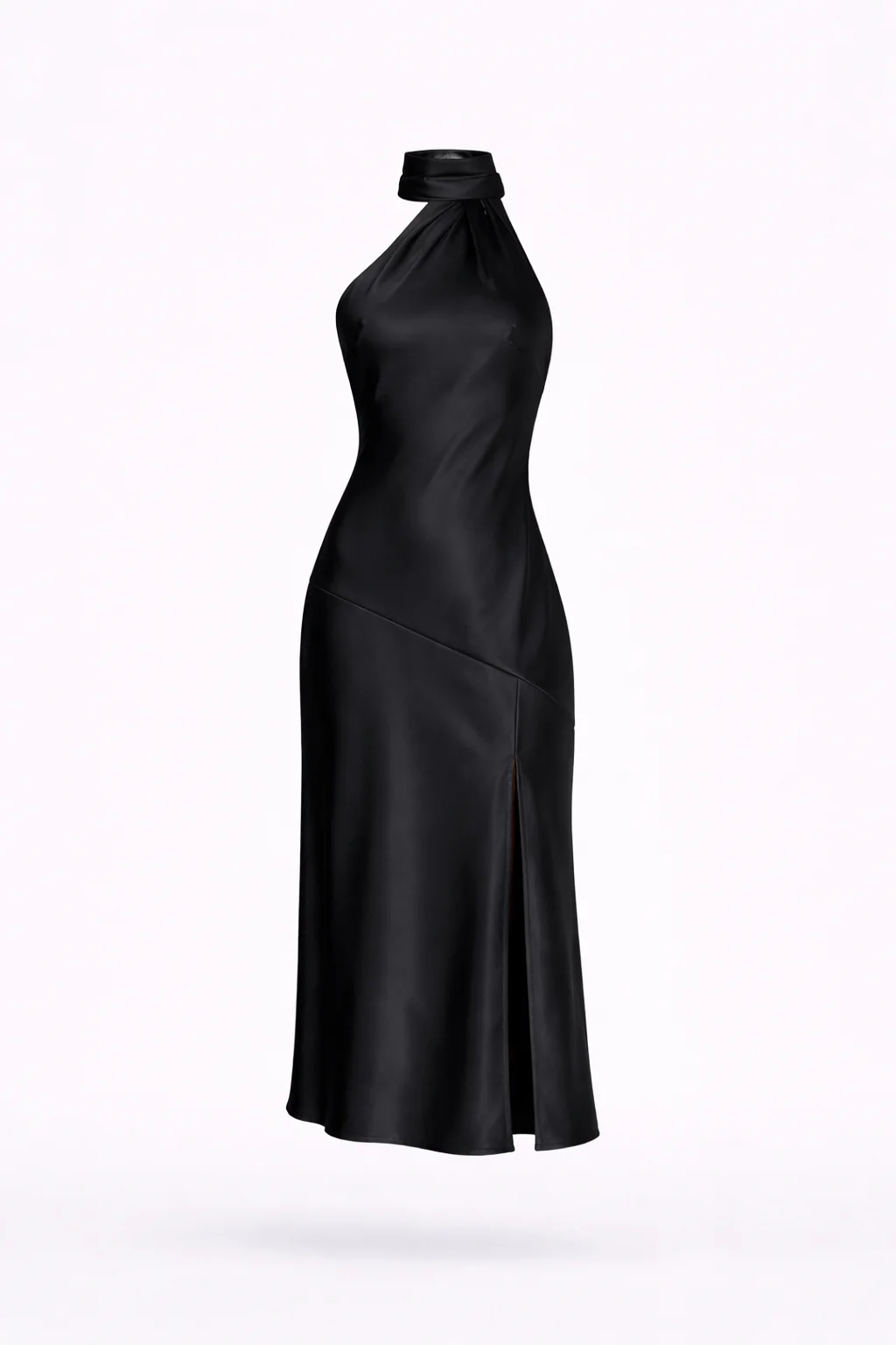 MIRA DRESS — Satin Halter Silhouette - Image 10