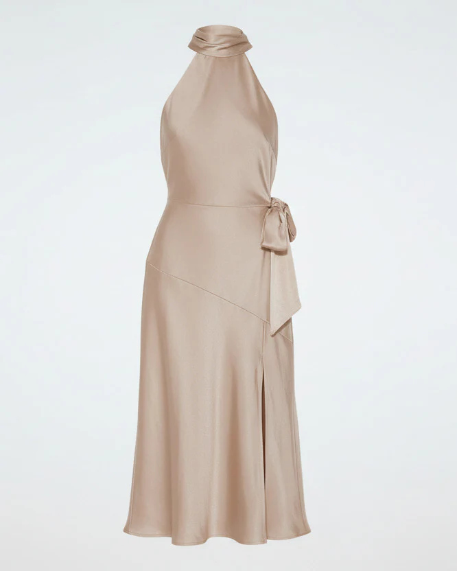 MIRA DRESS — Satin Halter Silhouette - Image 4