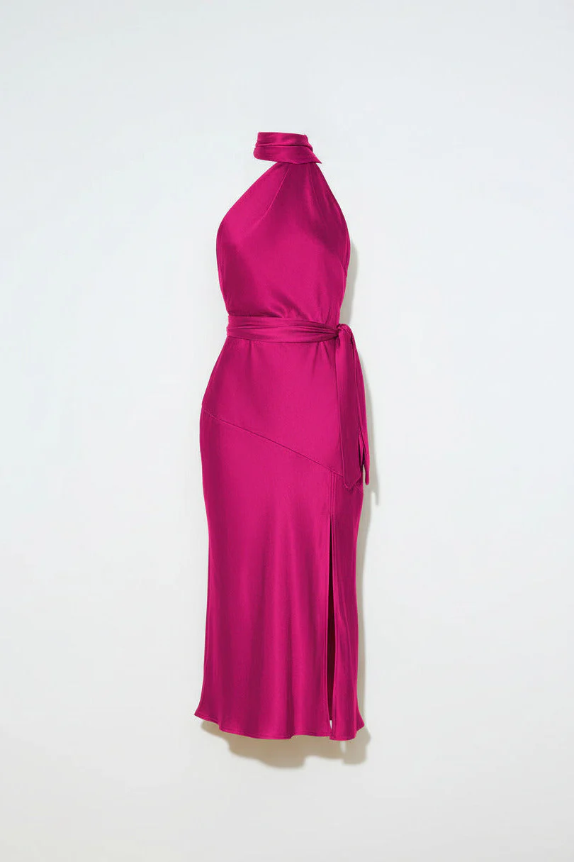 MIRA DRESS — Satin Halter Silhouette - Image 9