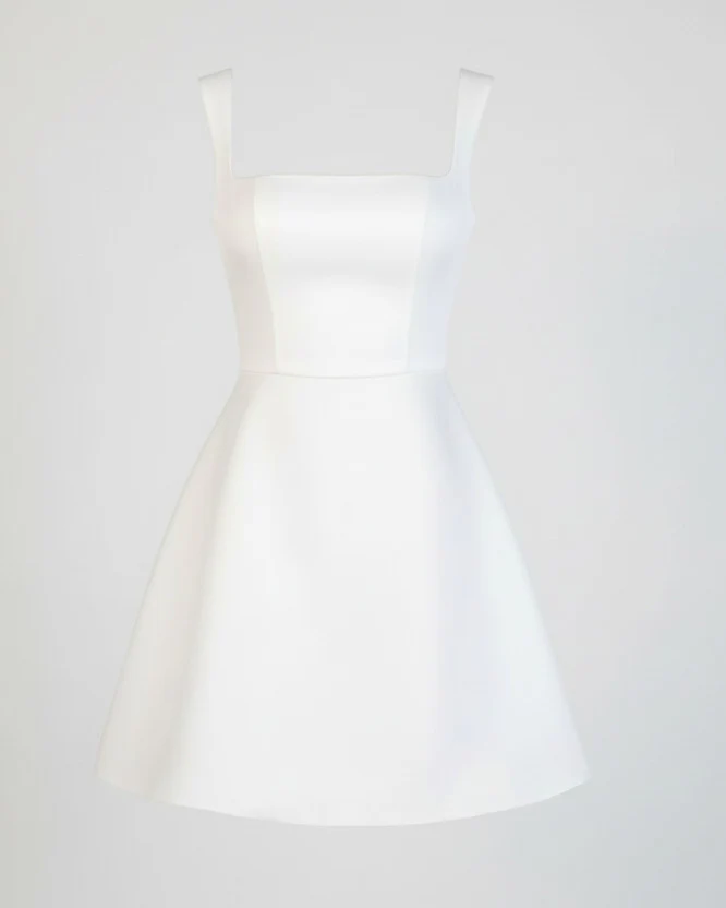 Amelie Square Neck A-Line Mini Dress - Image 2
