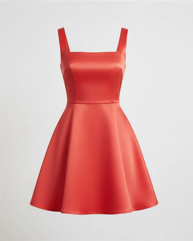 Amelie Square Neck A-Line Mini Dress - Image 3