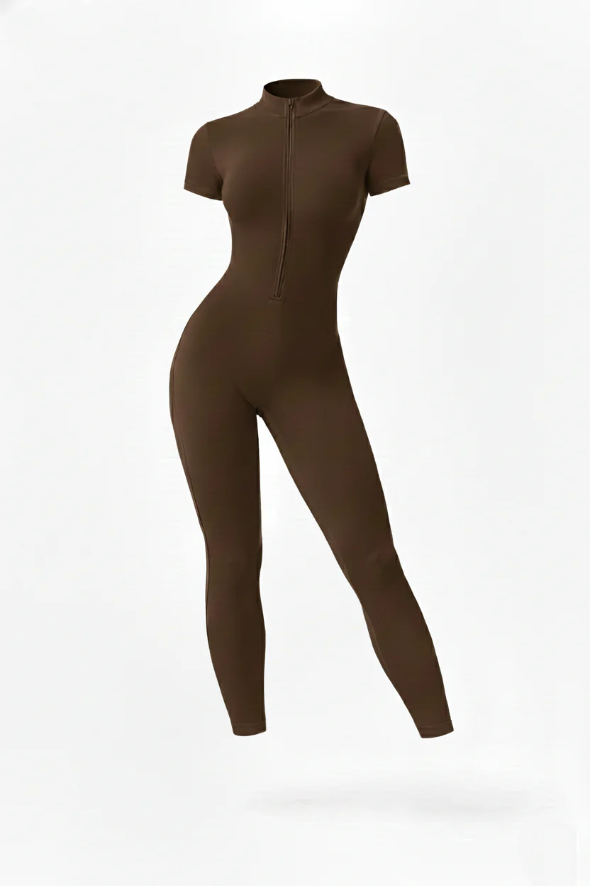 MERIDIAN JUMPSUIT — High-Neck Zip-Front Bodysuit - Image 11