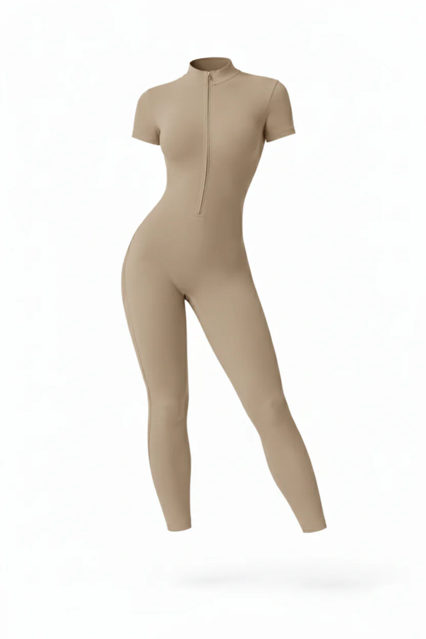 MERIDIAN JUMPSUIT — High-Neck Zip-Front Bodysuit - Image 4